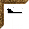 Cornice lavorata foglia oro classiche per tele